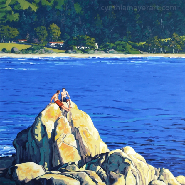 Boys-on-the-Rock-Painting-Carmel-California